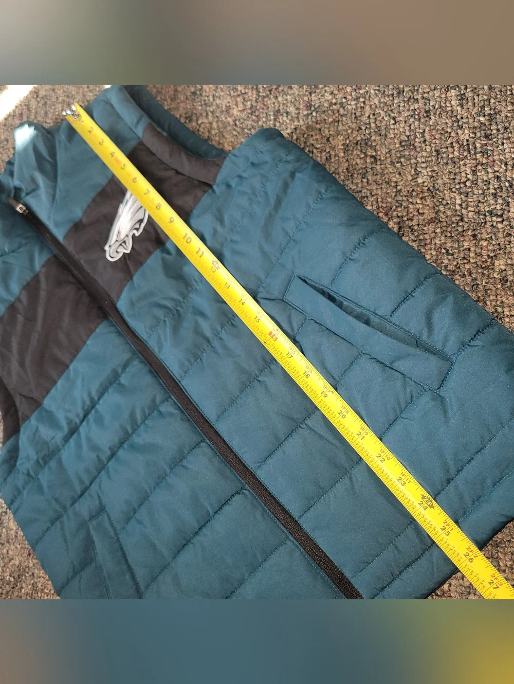 Philadelphia Eagles Teal & Black Puffer Vest